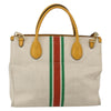 Gucci Foldable Web Tote Canvas with Leather