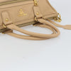Prada Front Zip Convertible Satchel Cervo Leather