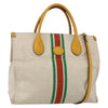Gucci Foldable Web Tote Canvas with Leather