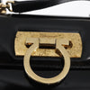Salvatore Ferragamo Gancini Convertible Top Handle Patent Leather