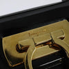 Salvatore Ferragamo Gancini Convertible Top Handle Patent Leather