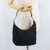Gucci Vintage Bamboo Hobo Nylon