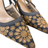 Christian Dior Women's J'Adior Slingback Pumps Embroidered Fabric