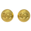 Chanel Vintage CC Round Clip-On Metal