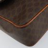 Celine Vintage Macadam Circle Logo Canvas and Leather