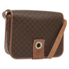 Celine Vintage Macadam Circle Logo Canvas and Leather