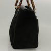 Gucci Vintage Bamboo Front Pocket Tote Suede