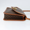 Celine Vintage Macadam Circle Logo Canvas and Leather