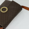 Celine Vintage Macadam Circle Logo Canvas and Leather