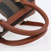 Fendi Vintage Pequin Convertible Boston Coated Canvas