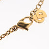 Christian Dior Vintage Logo Round Pendant Metal and Crystals