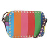 Valentino Garavani Rockstud 1973 Camera Striped Leather