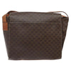 Celine Vintage Macadam Circle Logo Canvas and Leather