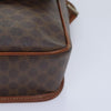 Celine Vintage Macadam Circle Logo Canvas and Leather