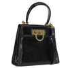 Salvatore Ferragamo Gancini Convertible Top Handle Patent Leather
