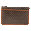 Celine Vintage Macadam Circle Logo Canvas and Leather