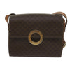 Celine Vintage Macadam Circle Logo Canvas and Leather