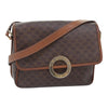 Celine Vintage Macadam Circle Logo Canvas and Leather