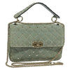 Valentino Garavani Rockstud Spike Flap Quilted Suede