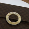 Celine Vintage Macadam Circle Logo Canvas and Leather