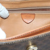 Celine Vintage Macadam Circle Logo Canvas and Leather