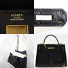 Hermes Kelly Black Box Calf with Gold Hardware