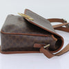 Celine Vintage Macadam Circle Logo Canvas and Leather