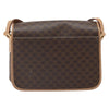 Celine Vintage Macadam Circle Logo Canvas and Leather