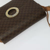 Celine Vintage Macadam Circle Logo Canvas and Leather