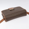 Celine Vintage Macadam Circle Logo Canvas and Leather