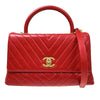 Chanel Coco Top Handle Chevron Calfskin