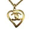 Chanel CC Heart Pendant Metal
