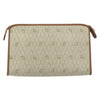 Christian Dior Vintage Honeycomb Zip Canvas and Leather