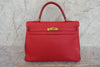 Hermes Kelly Red Clemence with Gold Hardware
