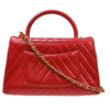 Chanel Coco Top Handle Chevron Calfskin
