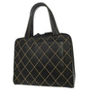 Chanel Surpique Zip Around Satchel Quilted Leather