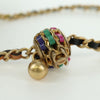 Chanel Pearl Crush Vanity Case with Chain Quilted Multicolor Tweed