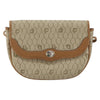 Christian Dior Vintage Honeycomb Canvas and Leather
