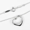 Tiffany & Co. Elsa Peretti Open Heart Pendant Sterling Silver with Pink Sapphire