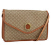 Celine Vintage Macadam Circle Logo Canvas and Leather