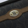 Christian Dior Vintage Honeycomb Zip Canvas and Leather
