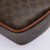Celine Vintage Macadam Circle Logo Canvas and Leather