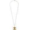 Chanel Vintage CC Pendent Plated Metal