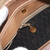 Christian Dior Vintage Honeycomb Canvas and Leather