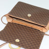 Celine Vintage Macadam Circle Logo Canvas and Leather