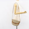 Christian Dior Vintage Honeycomb Canvas and Leather