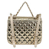 Chanel Hollywood Boulevard Backpack with Star Coin Purse Quilted Metallic Leather