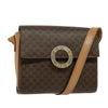 Celine Vintage Macadam Circle Logo Canvas and Leather