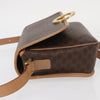 Celine Vintage Macadam Circle Logo Canvas and Leather