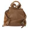 Gucci Vintage Bamboo Suede and Leather